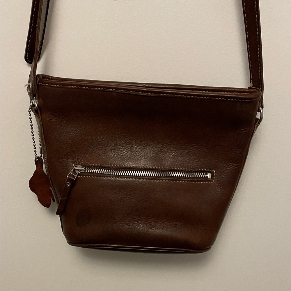 Vintage Roots Brown Leather Crossbody Bag